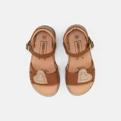 Friboo LEATHER SANDALS - Riemensandalette - Cognac, Kinder -Friboo Schuhe Geschaft 008597fadddd40af9c9bbd8f4d091ce7