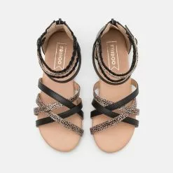 Friboo Riemensandalette - Black, Kinder -Friboo Schuhe Geschaft 3d8bbf4bb7f54b159f10b22022704287