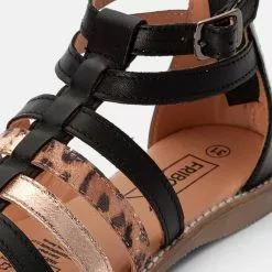 Friboo LEATHER - Riemensandalette - Black, Kinder -Friboo Schuhe Geschaft 51e9877a286d4d24be28729462d4c066