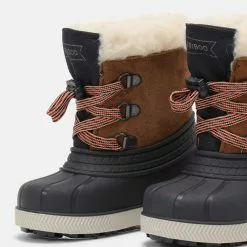Friboo LEATHER UNISEX - Snowboot/Winterstiefel - Cognac, Kinder -Friboo Schuhe Geschaft 5c7b688527b34522900df05f24ab90a4
