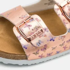 Friboo Pantolette Flach - Rose Gold-coloured, Kinder -Friboo Schuhe Geschaft 698f49d61a3945b6af92f05428779c4c