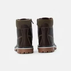 Friboo BOOTIES - Schnürstiefelette - Dark Brown, Kinder -Friboo Schuhe Geschaft 8d8ba5109679466ca583047c49376f61