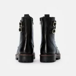 Friboo LEATHER BOOTIES - Schnürstiefelette - Black, Kinder -Friboo Schuhe Geschaft 9becb6e1226242e7bcad06a1a73f36e0