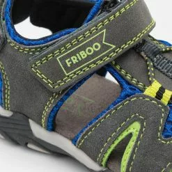 Friboo LEATHER - Trekkingsandale - Dark Grey, Kinder -Friboo Schuhe Geschaft a9b66bde011e4c1aafc2c5312da1b5a9