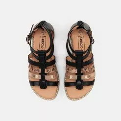 Friboo LEATHER - Riemensandalette - Black, Kinder -Friboo Schuhe Geschaft b81f342ff57545de9d1fbbf502a57b0f