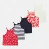 Friboo STRAPPY VEST 5 PACK - Top - Multi-coloured/ Red/ White, Kinder -Friboo Schuhe Geschaft dcf102e734f842e696e5412b106e7167