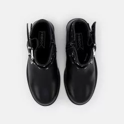 Friboo LEATHER BOOTIES - Cowboy-/Bikerstiefelette - Black, Kinder -Friboo Schuhe Geschaft e852dc995d3b4b55a9b736fa8f5aec45